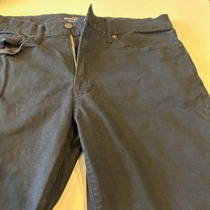 2 Pairs! Lucky Brand 121 Sim Straight Dark Gray and Black 5 Pocket - Jeans 33x30